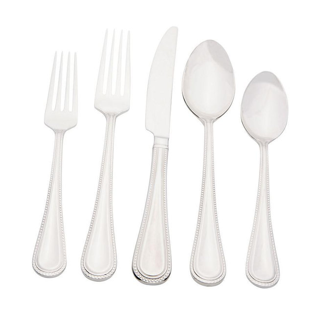 Adele Beaded Flatware, 20-Piece Set