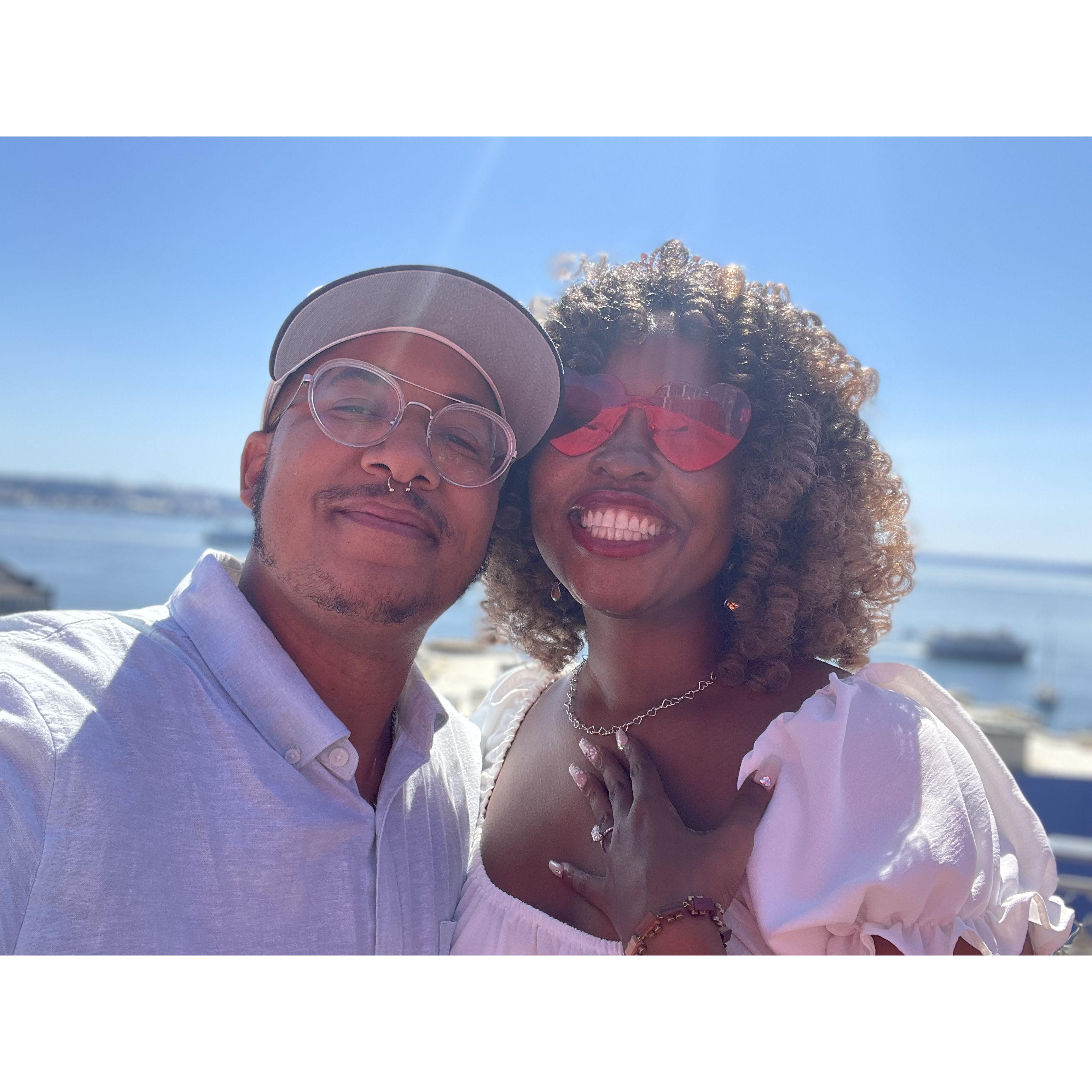 Summer sunny engagement in Seattle