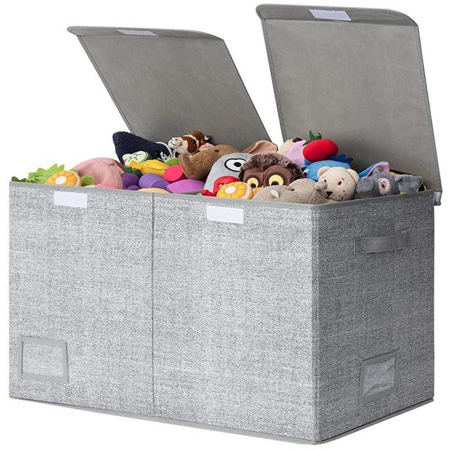 GRANNY SAYS Extra Large Storage Boxe with Lid, Bin Storage Organizer, Dust-proof Storage Container, Gray Storage Bins with Lid for Organizing Living Room Closet Shelves, 1-Pack