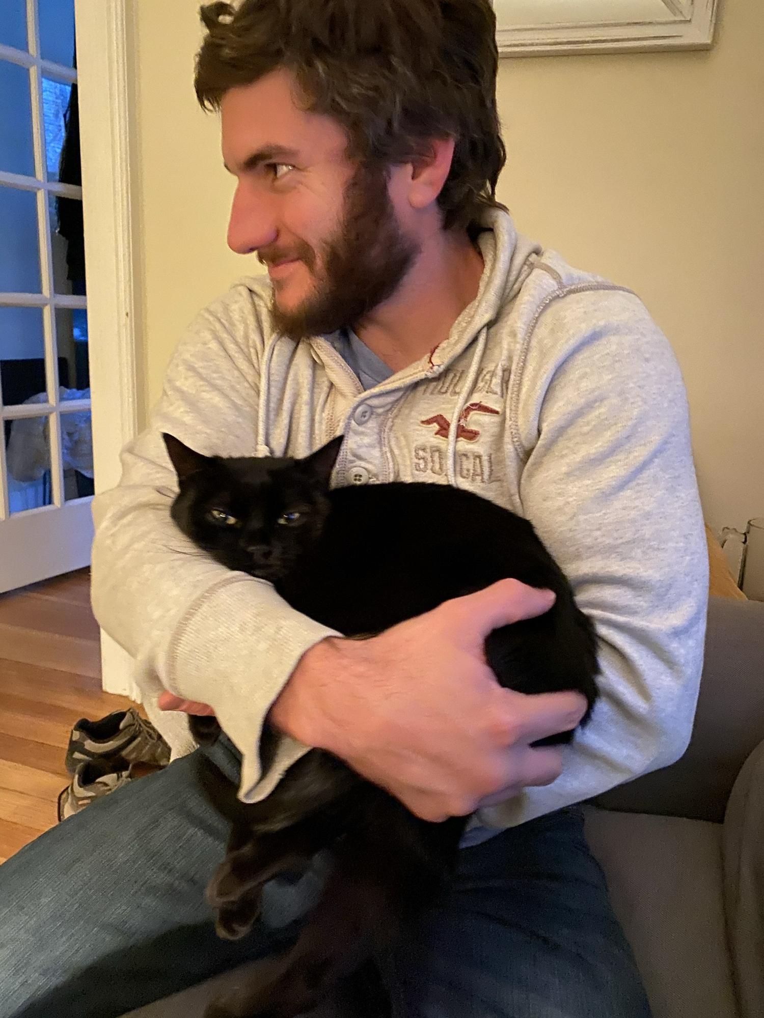 A man and his cat