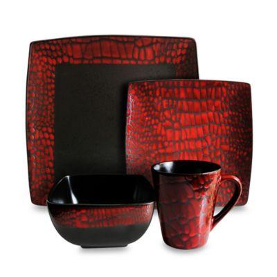 American Atelier 16-Piece Boa Red Dinnerware Set