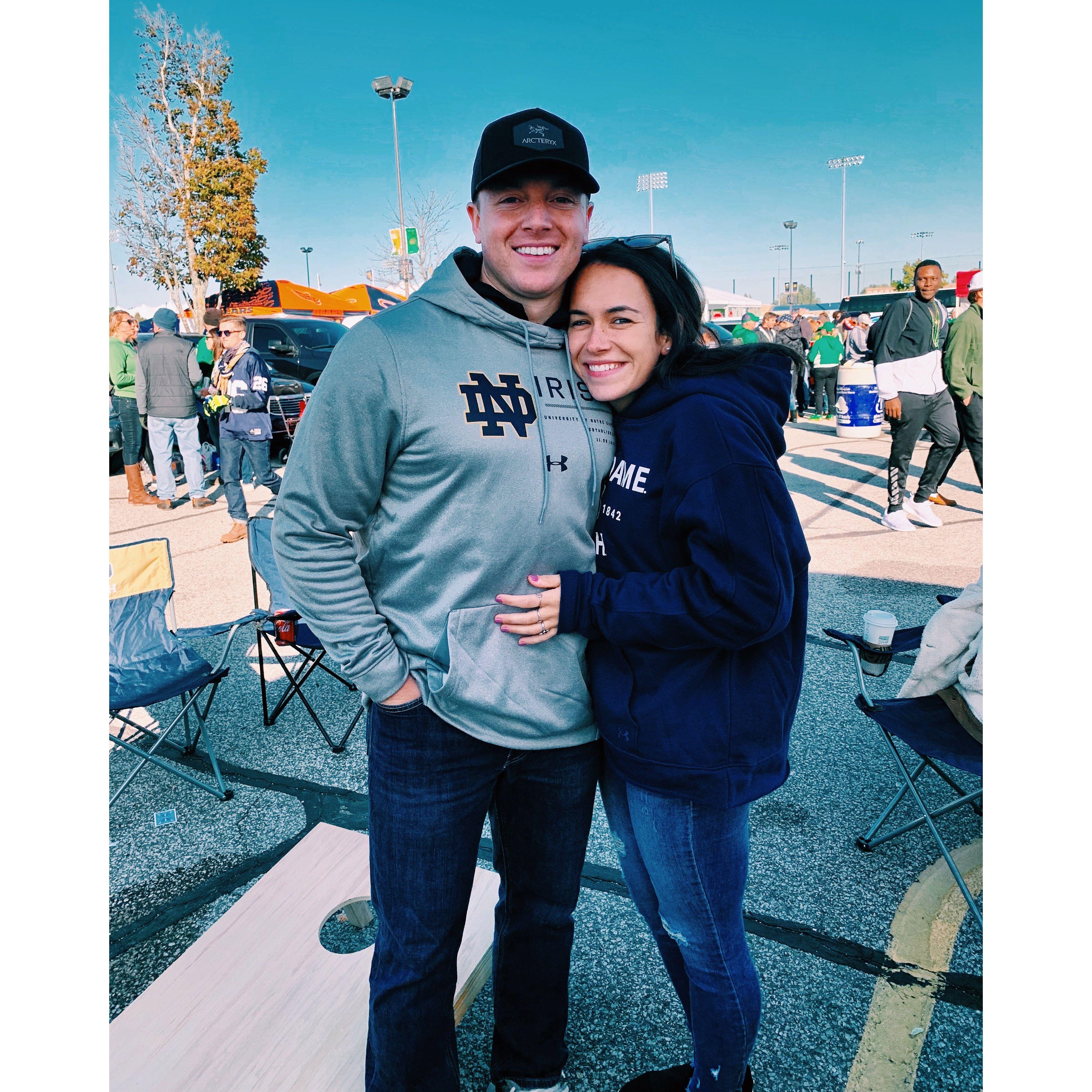 The first two years of our relationship consisted of long trips between Philly and Brownsville, our ACE cities. Once and a while we would meet in other places like for ND games. Go Irish! 