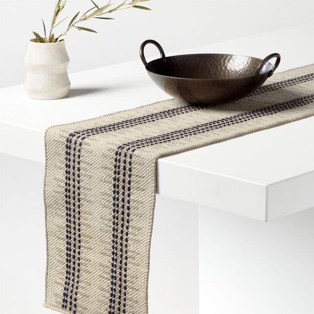 Adelphi 90" Striped Woven Table Runner