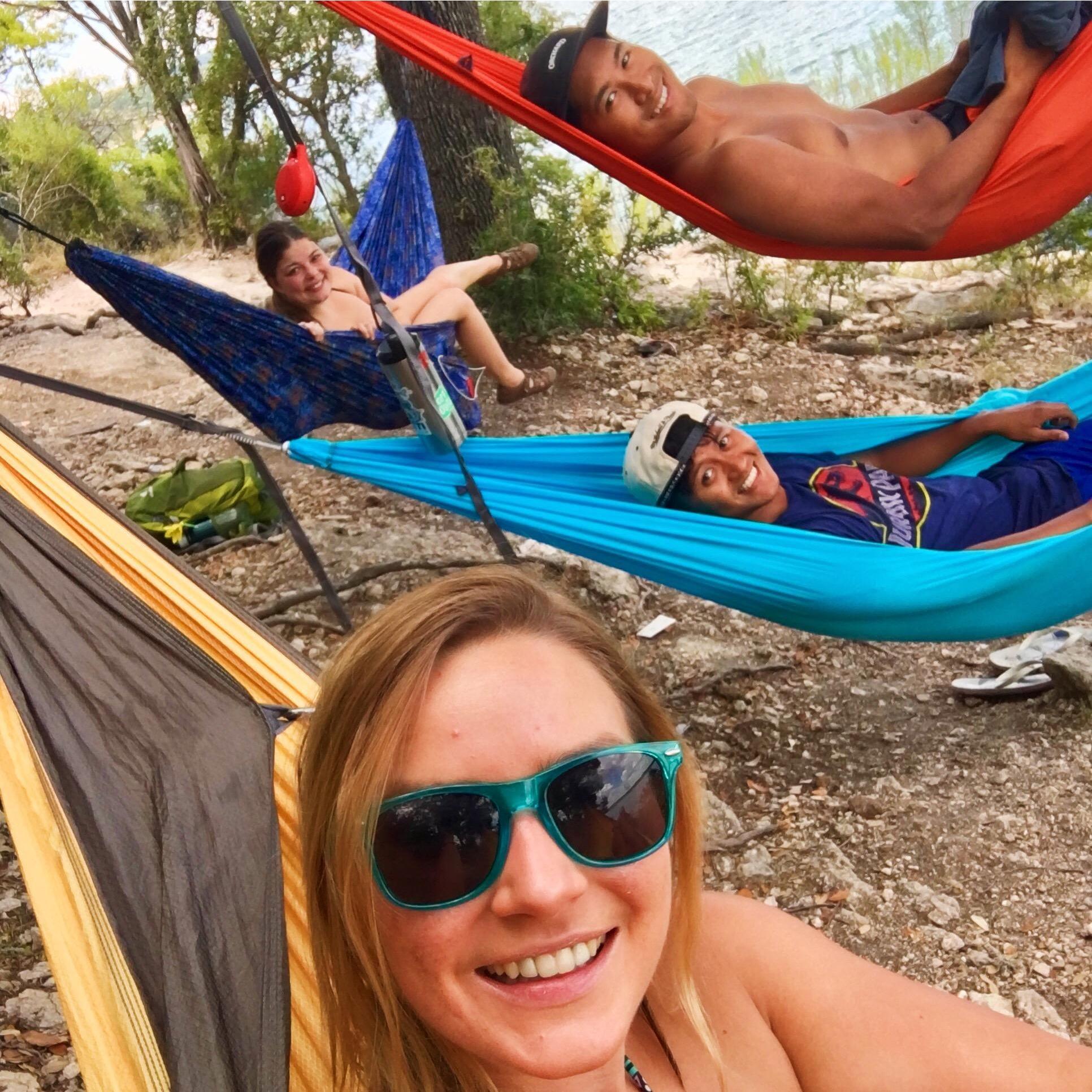 Best friends. Even better hammock spot.