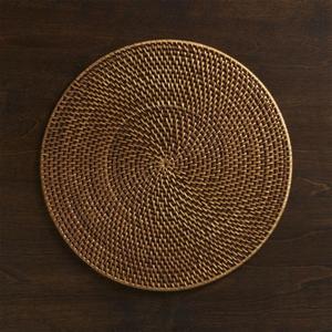 Artesia Round Rattan Honey Placemat