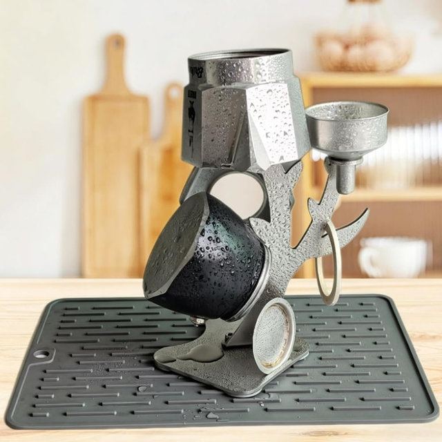 ZUWIT Moka Pot Drying Rack, 304 Stainless Steel, Fits Most Moka Pots | Prevent aluminum alloy Moka pot from oxidizing and molding