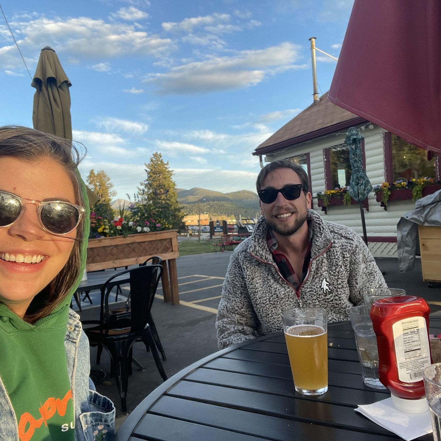 First anniversary at A Cafe, same table!