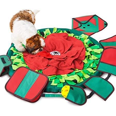 Sniffiz SmellyMatty Snuffle Mat for Dogs - Interactive Treat IQ Enrichment Toy/Large Nosework Blanket - Mind Stimulating Food Puzzle Games with Stress Relief for Boredom