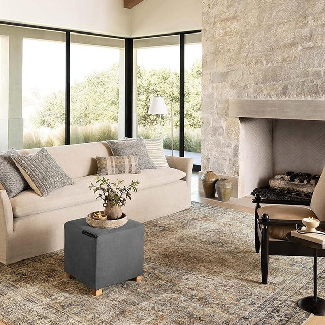Loloi Amber Lewis Morgan Collection MOG-01 Sunset/Ink 3'-6" x 5'-6" 38" Thick Accent Rug feat. CloudPile, Neutral, Room Décor, Vintage Inspired, Livingroom, Bedroom, Dining Area