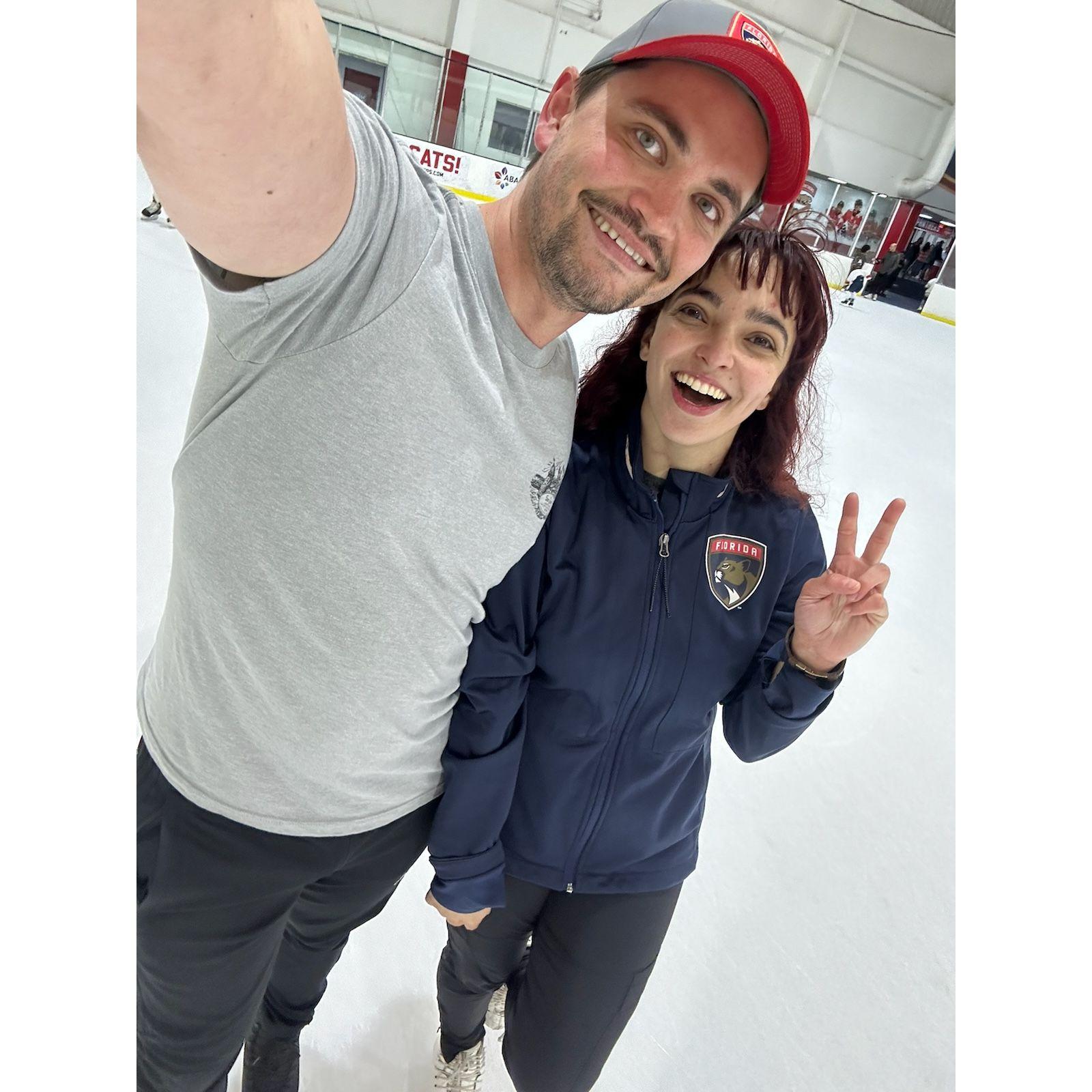 Jonah's first time back on the ice in 6 years