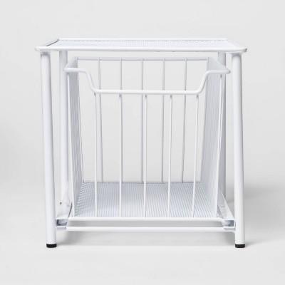 Stackable Slide Out Drawer Organizer Medium White - Threshold™