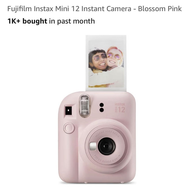 Fujifilm Instax Mini 12 Instant Camera - Blossom Pink