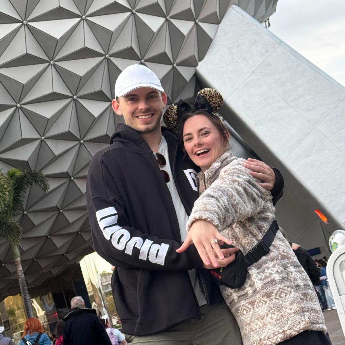 We're engaged!! #Epcot