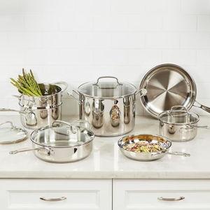 Cuisinart 77-11G Stainless Steel 11-Piece Set Chef's-Classic-Stainless-Cookware-Collection