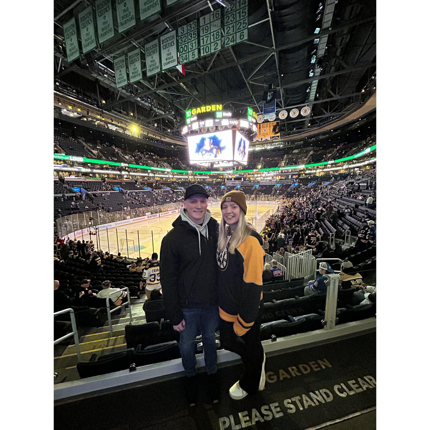 Our first NHL game together. Go Bruins!