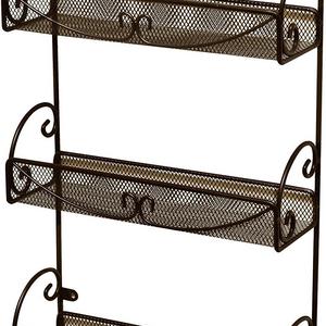 Deco Brothers - DecoBros 3 Tier Wall Mounted Spice Rack, Bronze
