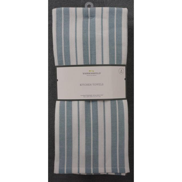 5pk Cotton Kitchen Towels Aqua - Threshold™