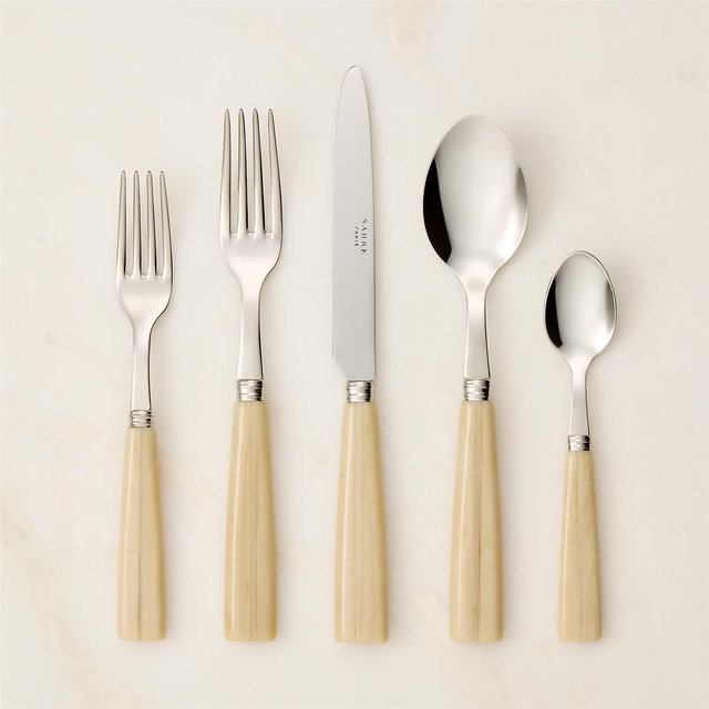 Sabre Paris Ivory Icone Horn Flatware Set of 20