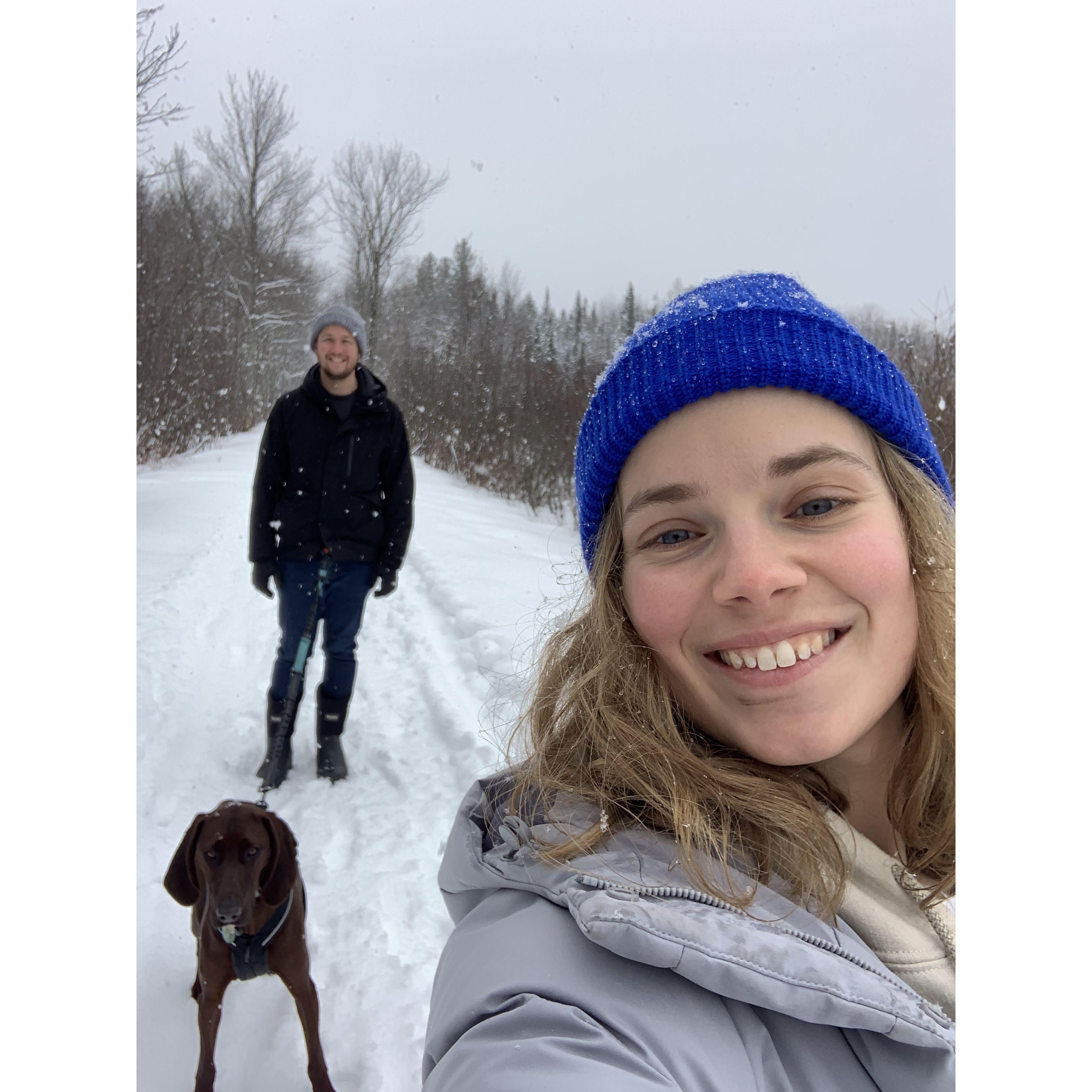 Enjoying our first winter in Knowlton.
