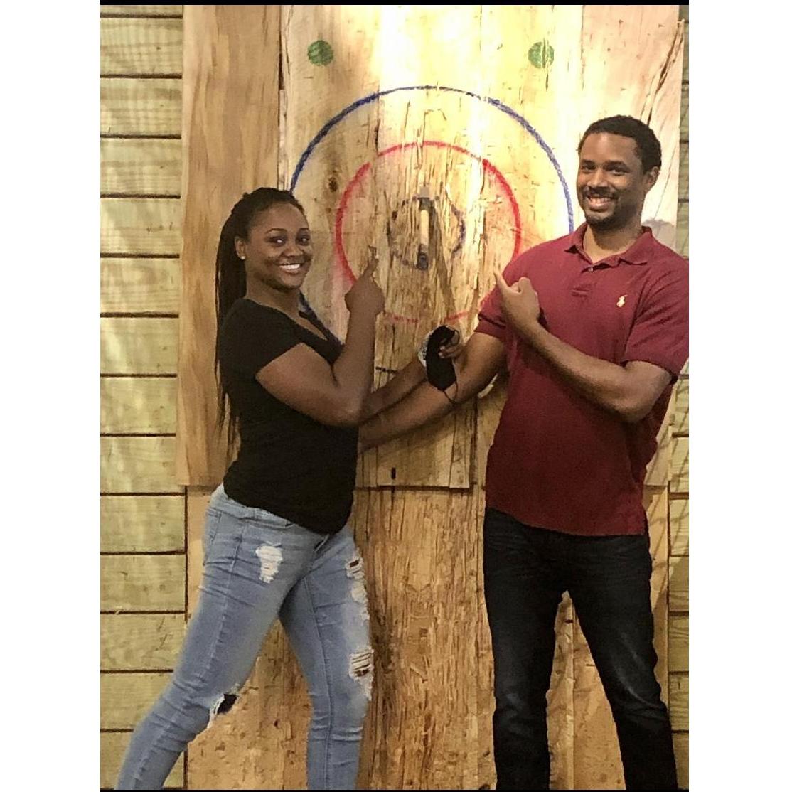Axe throwing!
