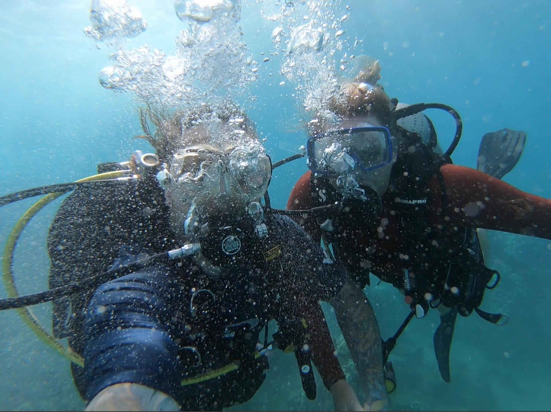 Eric is a PADI Scuba Instructor and certified Heidi to dive. It’s one of our favorite things to do together! (We did it A LOT during COVID)