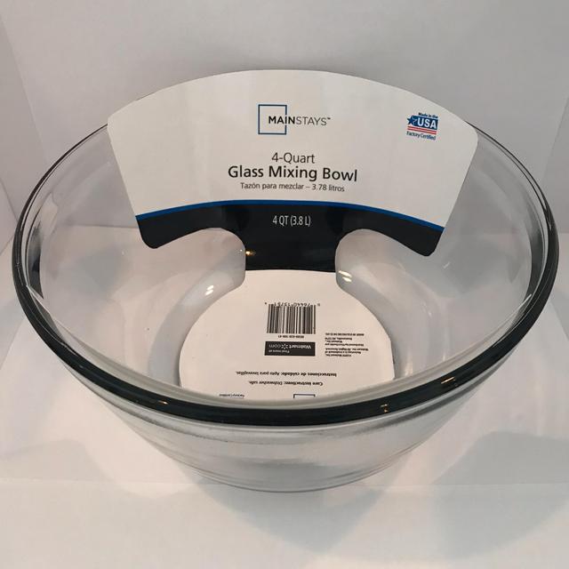 Mainstays Clear Glass Mixing Bowl ,4QT