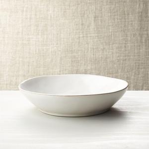 Crate & Barrel Marin White Pasta-Low Bowl