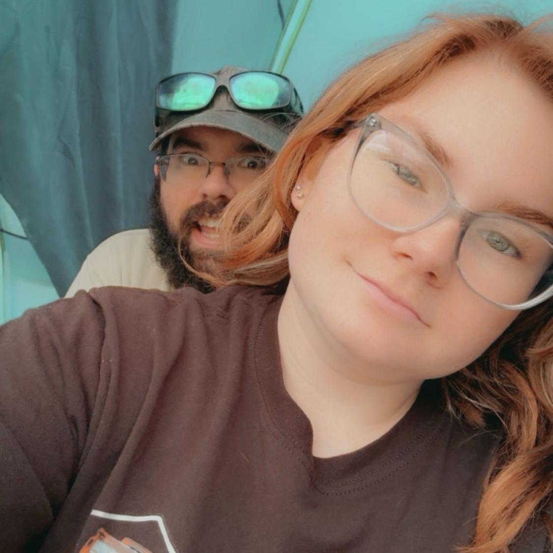 First time camping together. 
Of course it had to be at a racetrack!