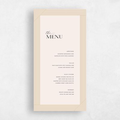 Wedding Menu - Callum