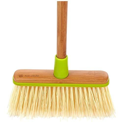 Full Circle Clean Sweep Broom with Bamboo Handle, 1.2125 pounds, Green