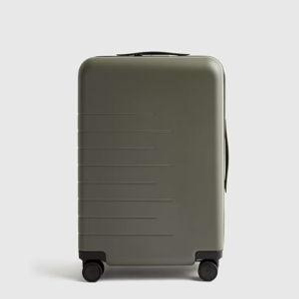 Expandable Carry-On Suitcase in Olive