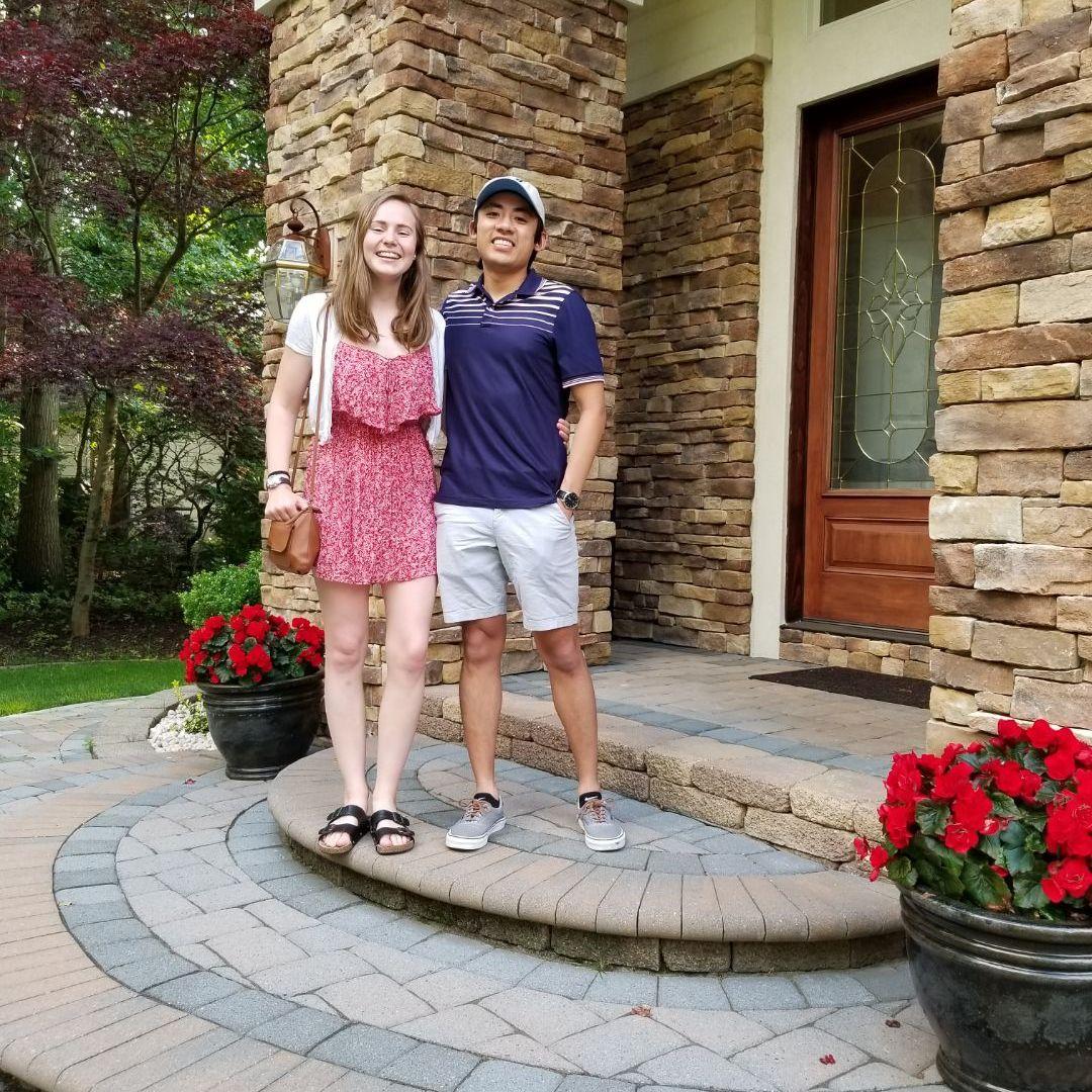 All ready for a dinner date (peep David's polo + baseball hat fit) - June 2020