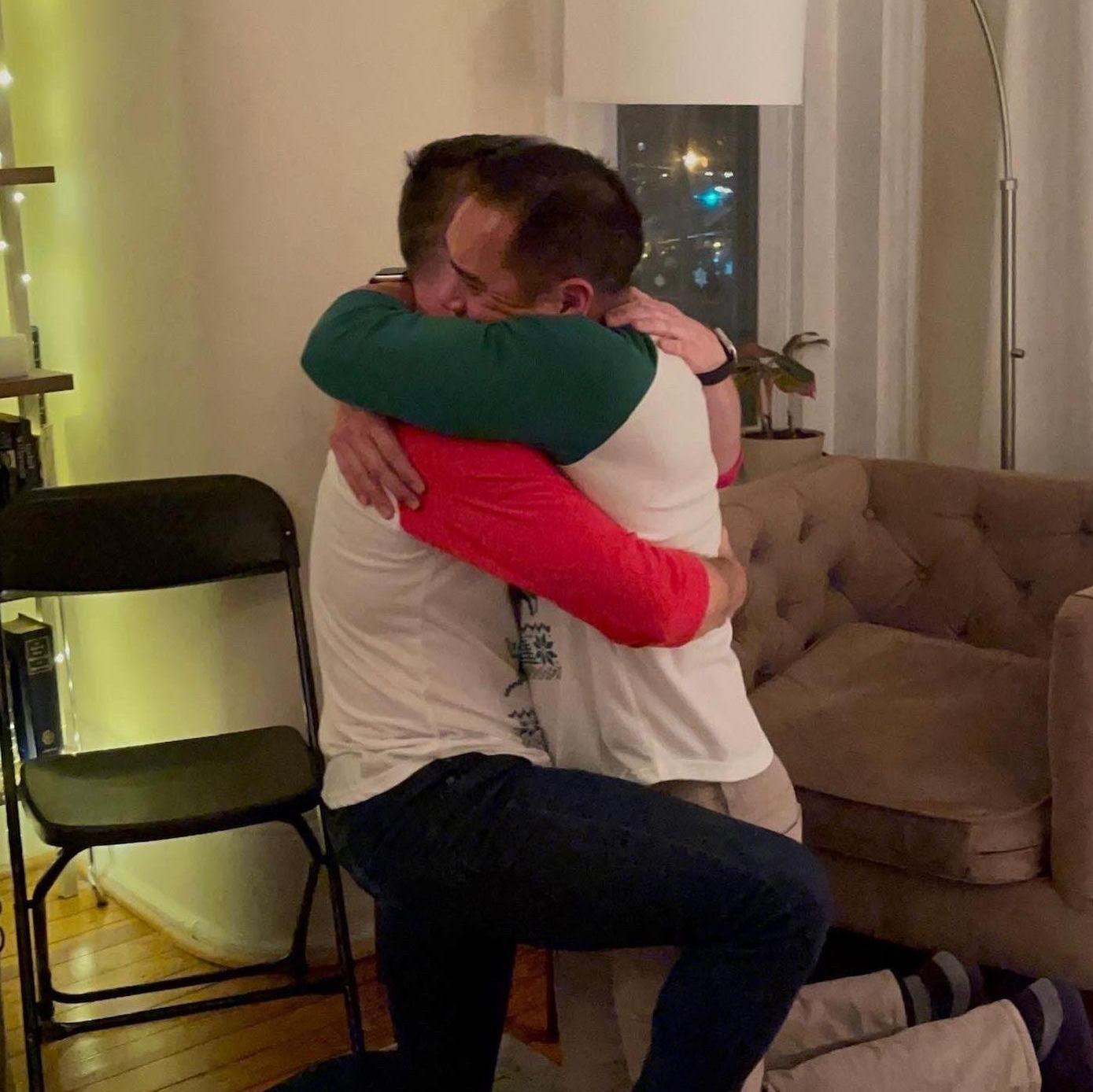 Dennis' reaction after the proposal.