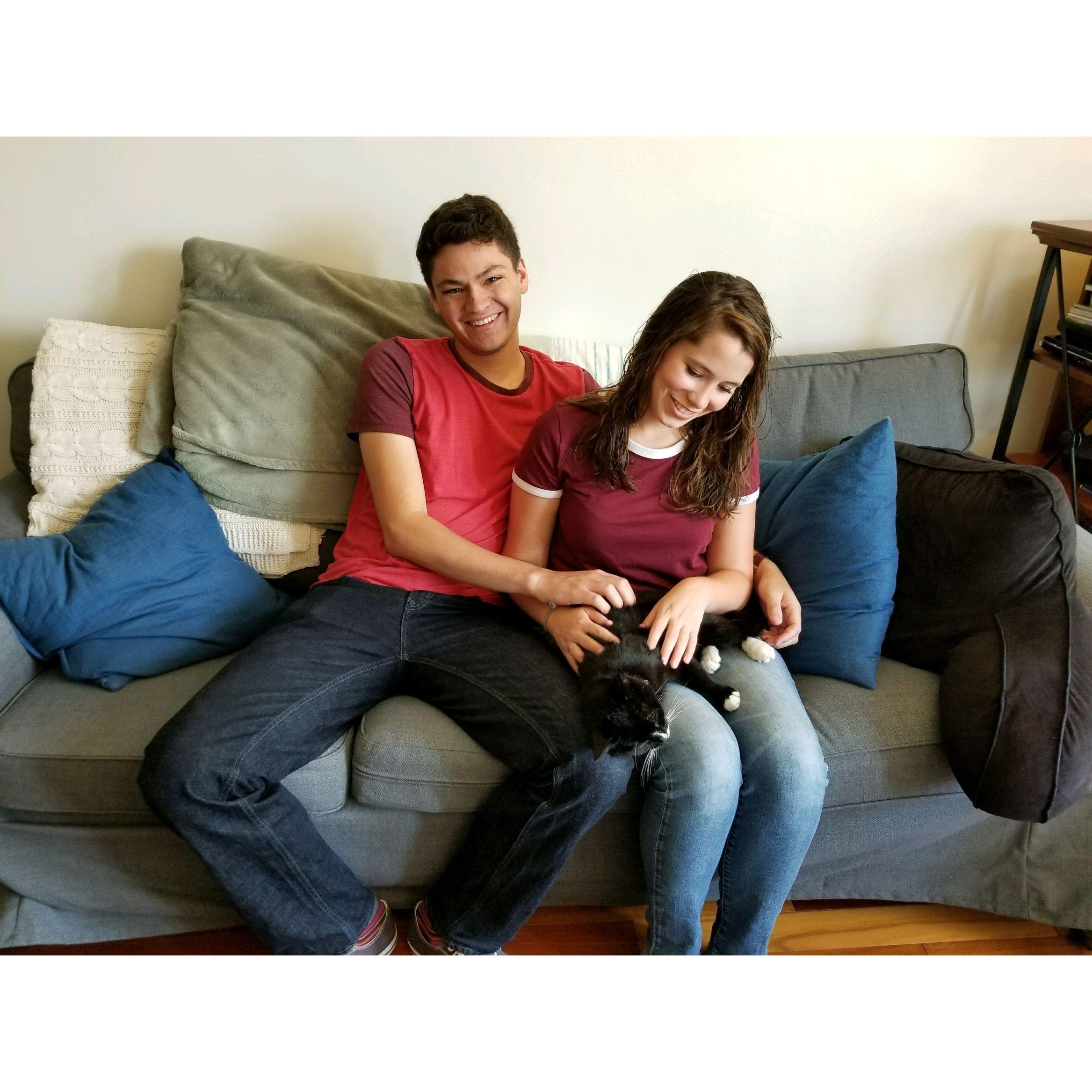 2018: We adopted our cat, Omar.