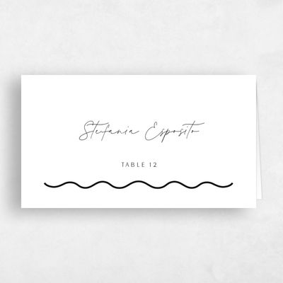 White Wedding Place Card - Molnar