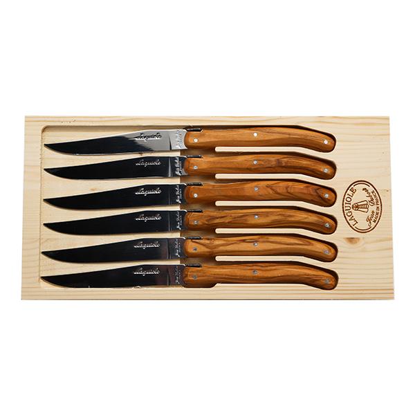 Laguiole Olivewood Steak Knives (Set of 6)