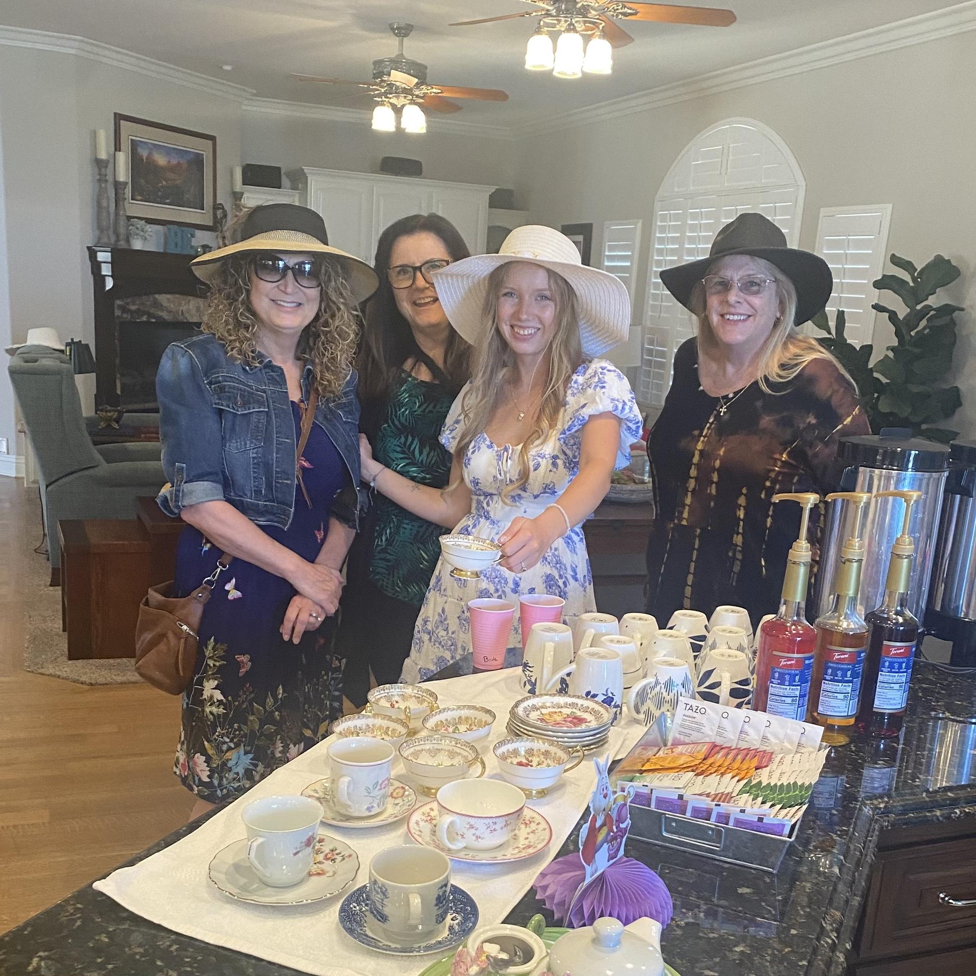 This is my Aunt Susan, Aunt Robin, and Aunt Judy.. it was an Aunt picture! π -Tea with the bride to be-