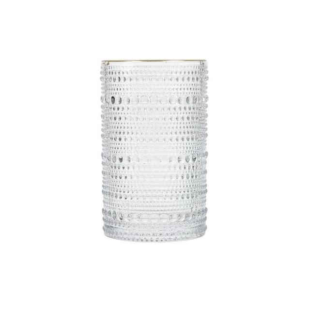 Fortessa Jupiter Highball Glasses, Gold Rim, Set of 6
