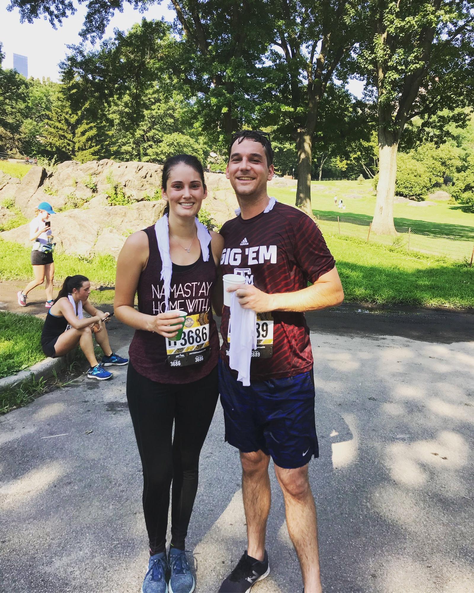 Our first race together, New York City 7 mile