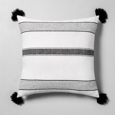 Striped Throw Pillow Sour Cream / Black - Hearth & Hand™ with Magnolia