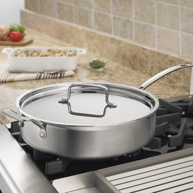 Cuisinart MultiClad Pro 5.5 qt. Stainless Steel Saute Pan with Lid