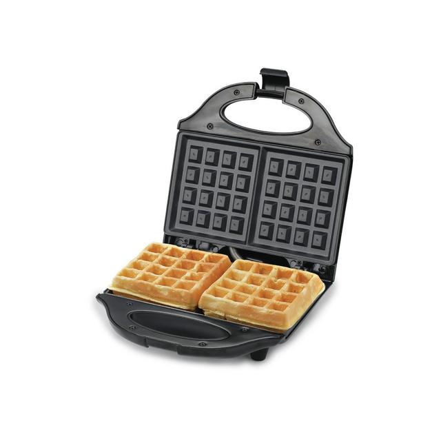 COMMERCIAL CHEF Waffle Maker, Nonstick Mini Waffle Maker, Black