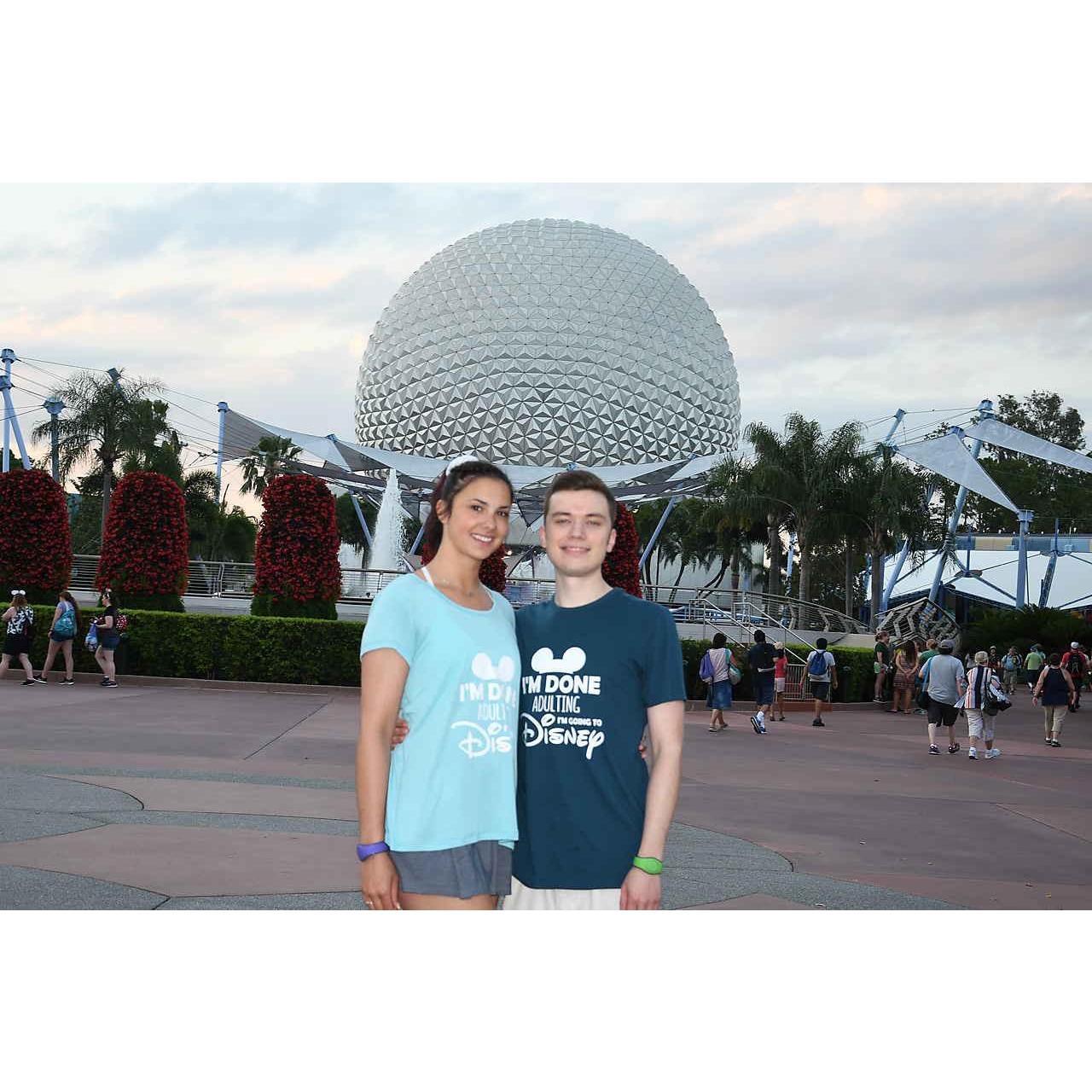 "I'm done Adulting, You can find us at Disney" In Epcot May 2019
