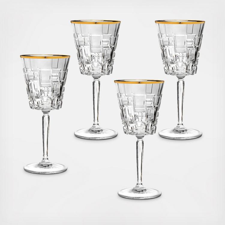 Set de vasos high ball Gold RIm de cristal