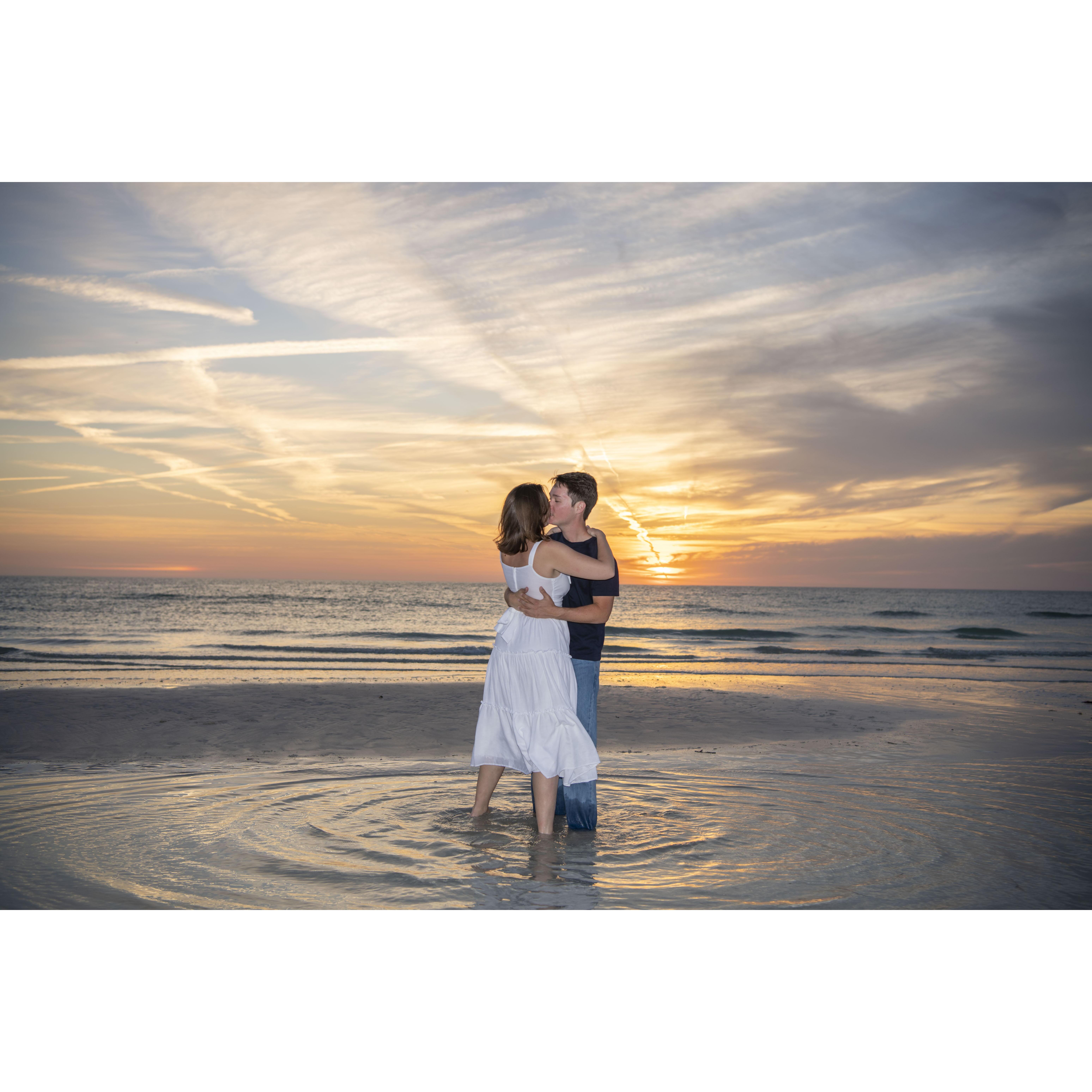 Our engagement session at our favorite beach, Honeymoon Island.