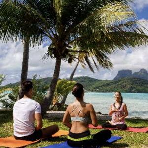 Private Outdoor Yoga Session during our Honeymoon