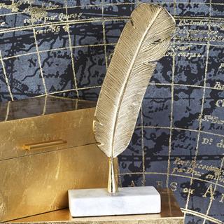 Golden Feather Sculpture