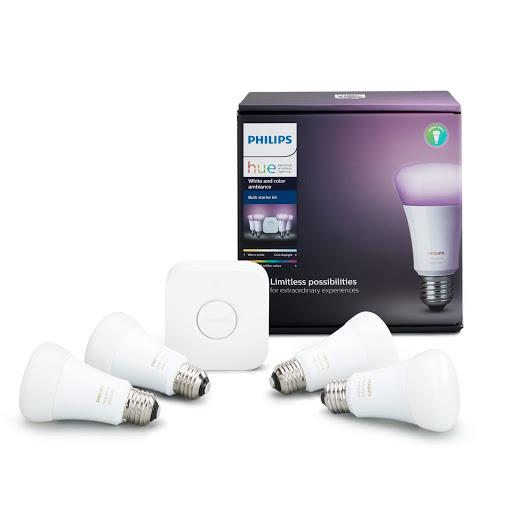 Philips Hue White and Color Ambiance A19 LED Starter Kit