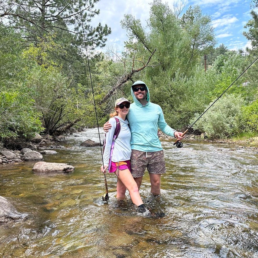 Fly fishing in Boulder 
Liz: 12
John: 17