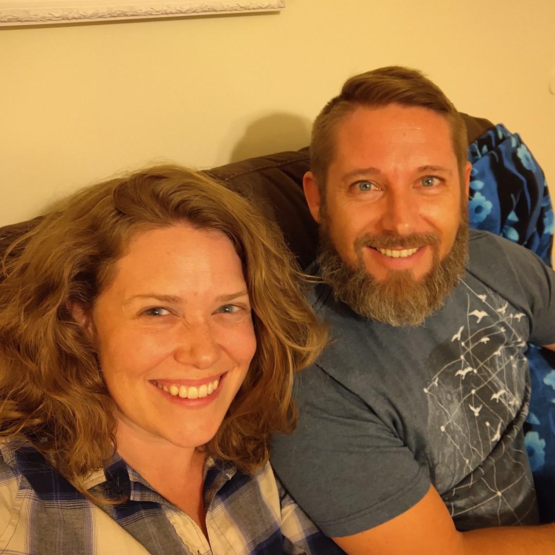 January 2021 - a quiet evening together at Donna's apartment to ring in the New Year.